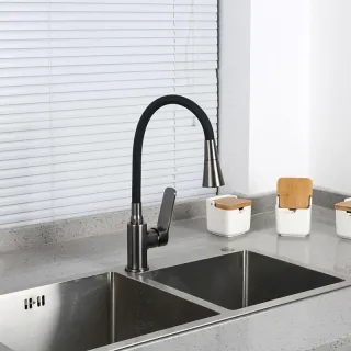 Смеситель для кухни Frap F4462-9 ружейная сталь